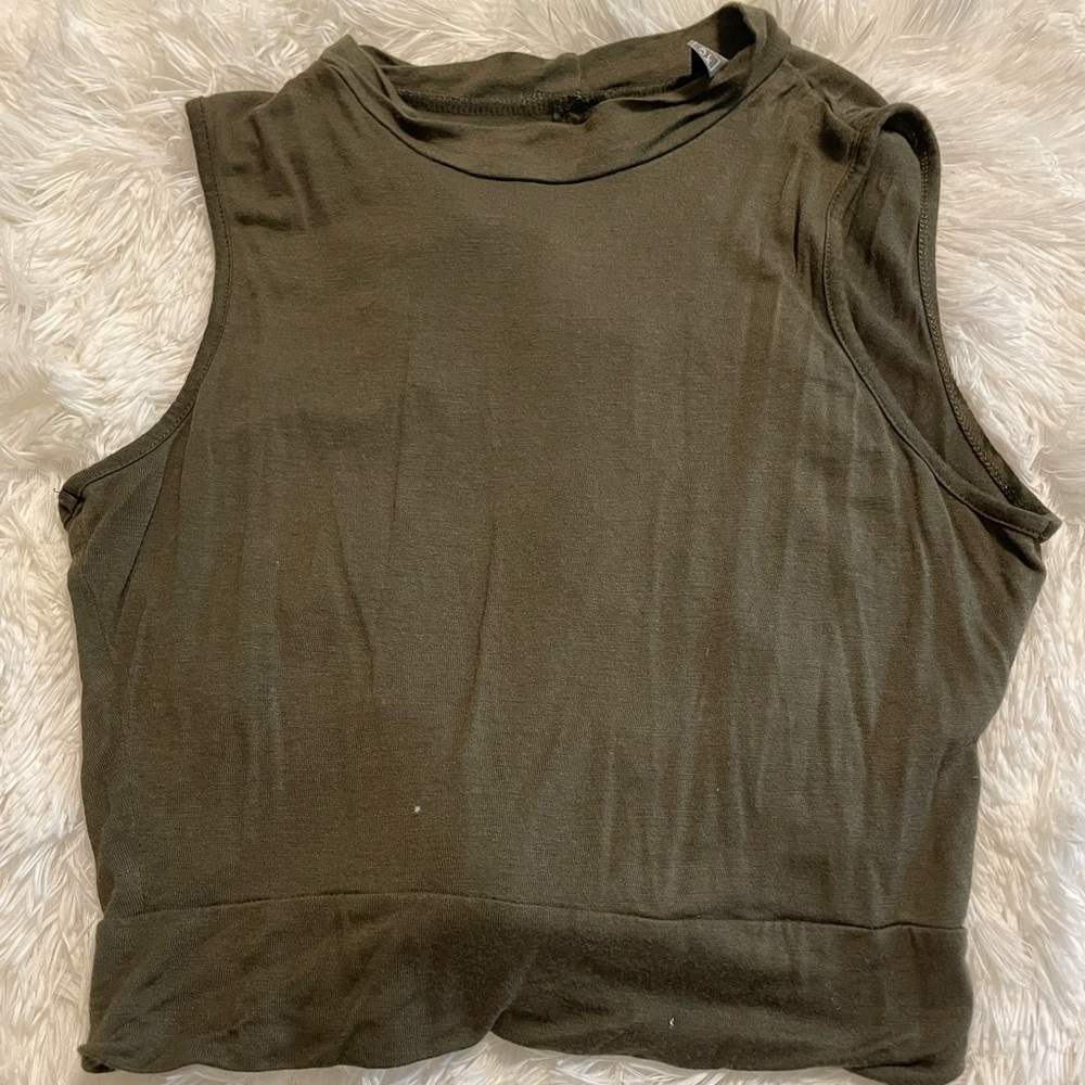 Boutique open back cropped tank top